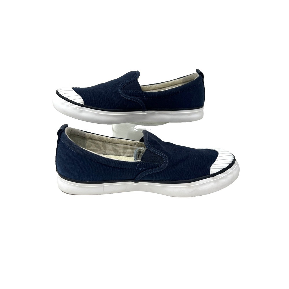 Keen Shoes Womens 9 Elsa Slip On Sneakers Navy Canvas Low Top Comfort Beach Trip - Picture 2 of 8